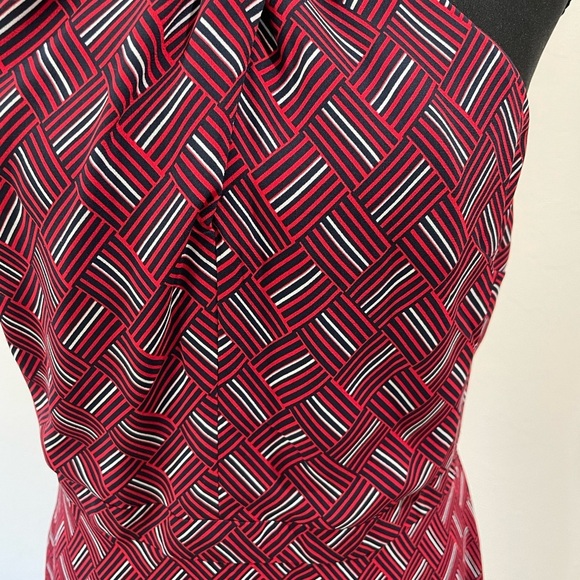 Banana Republic Red Navy Halter Lined Dress - Picture 2 of 6